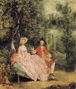 Thomas Gainsborough Lady and Gentleman in a Landscape painting